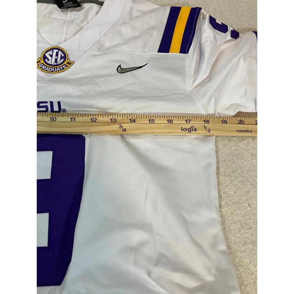 Nike LSU Tigers Joe Burrow 9 2020 National Championship Jersey White Youth L